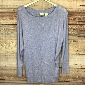 St Tropez West Long Sleeve Dolman Tee Sm Blue